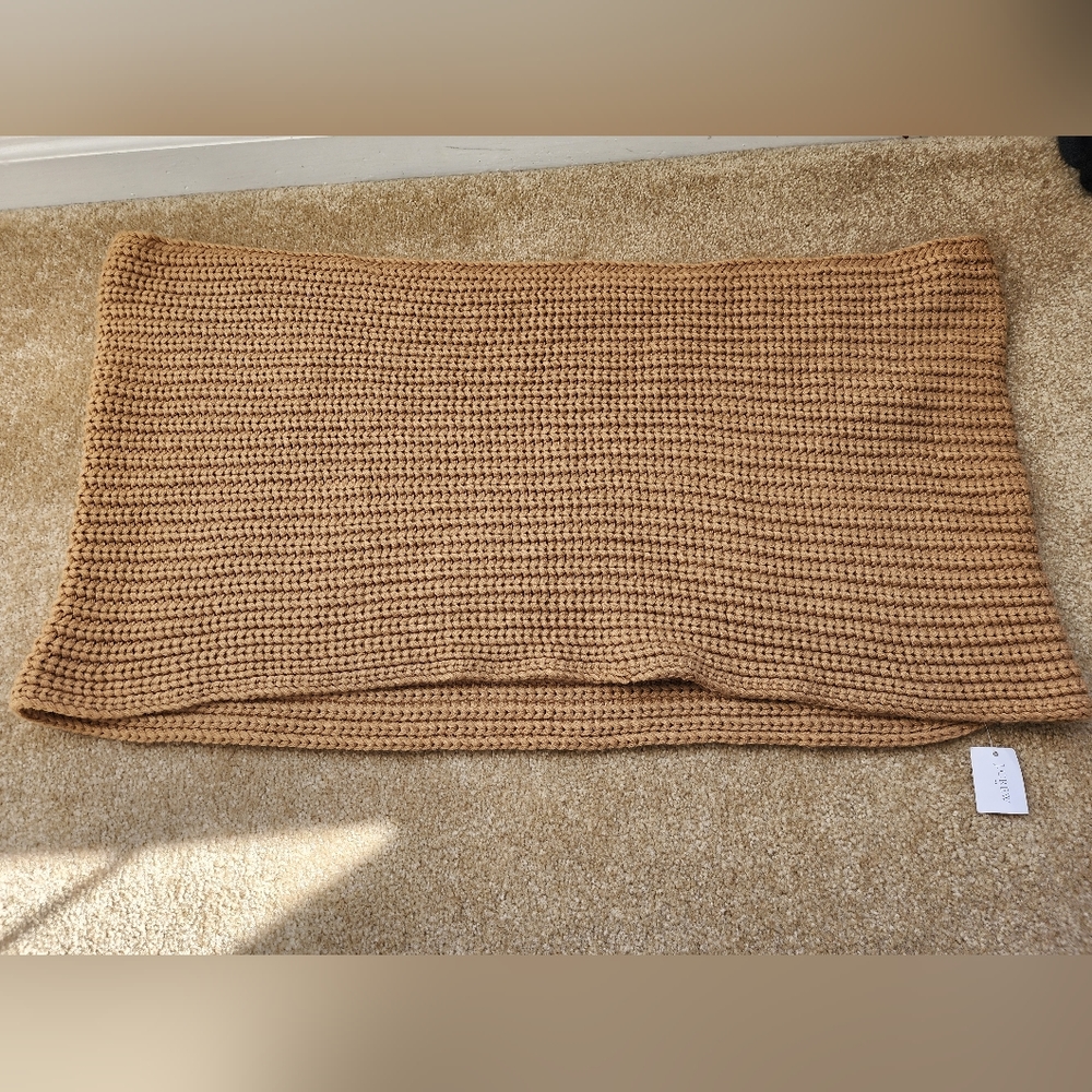 New J. Crew knit infinity scarf in Camel color